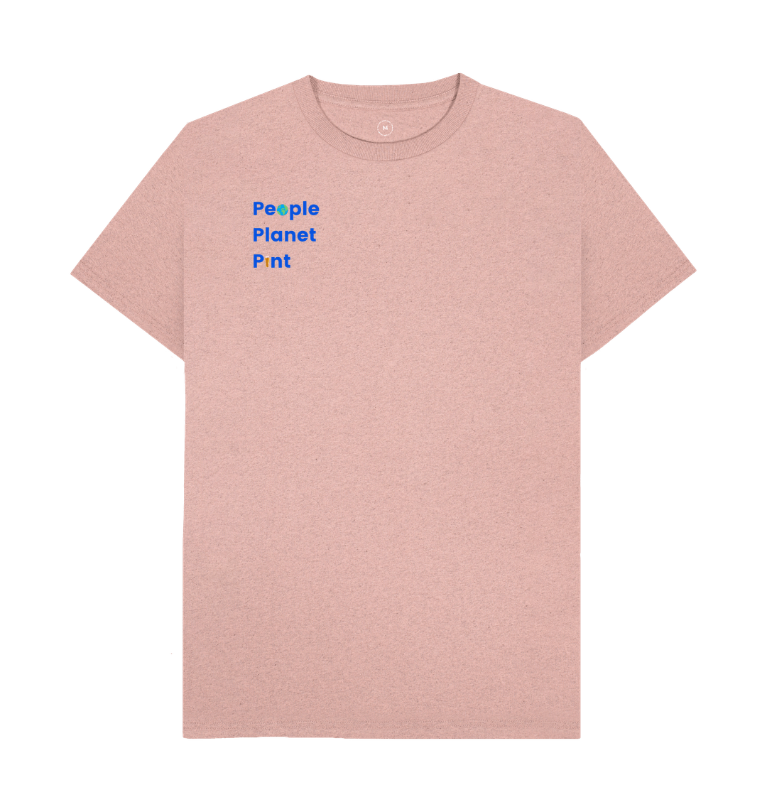 Sunset Pink People Planet Pint T-shirt - Text - Front