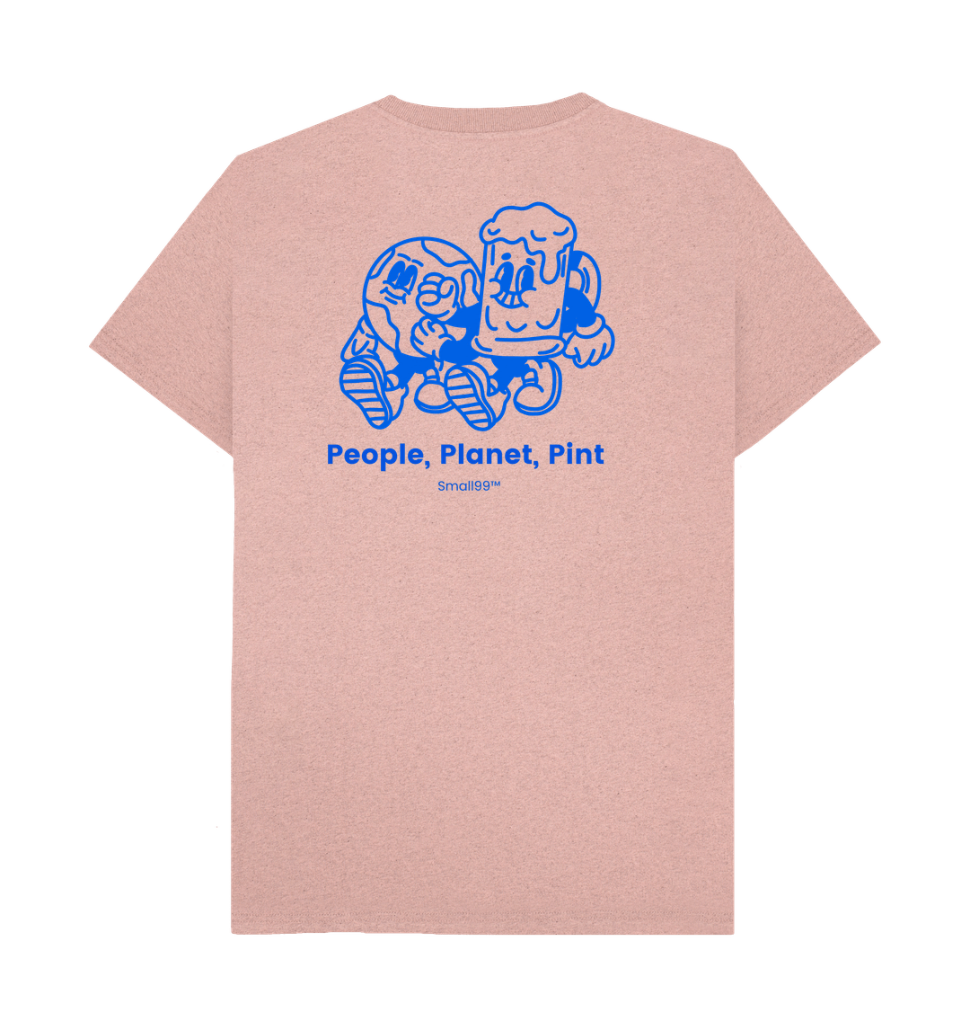 People Planet Pint - Mascot T-shirt - Blue Rear
