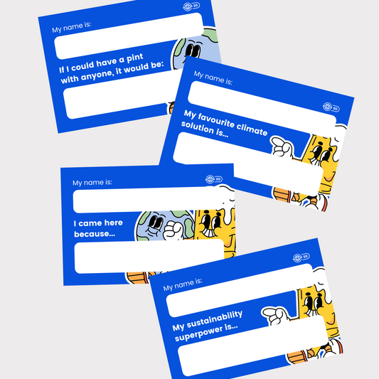 People Planet Pint Name Labels - 110x75mm (Pack of 32)