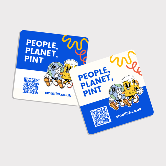 People Planet Pint Beermats - Mascot - Standard Square (Pack of 5)