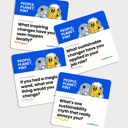 People Planet Pint Beermats - Conversation Starters - Standard Square (Pack of 10)