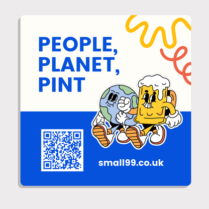People Planet Pint Beermats - Mascot - Standard Square (Pack of 5)