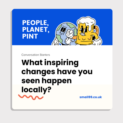 People Planet Pint Beermats - Conversation Starters - Standard Square (Pack of 10)