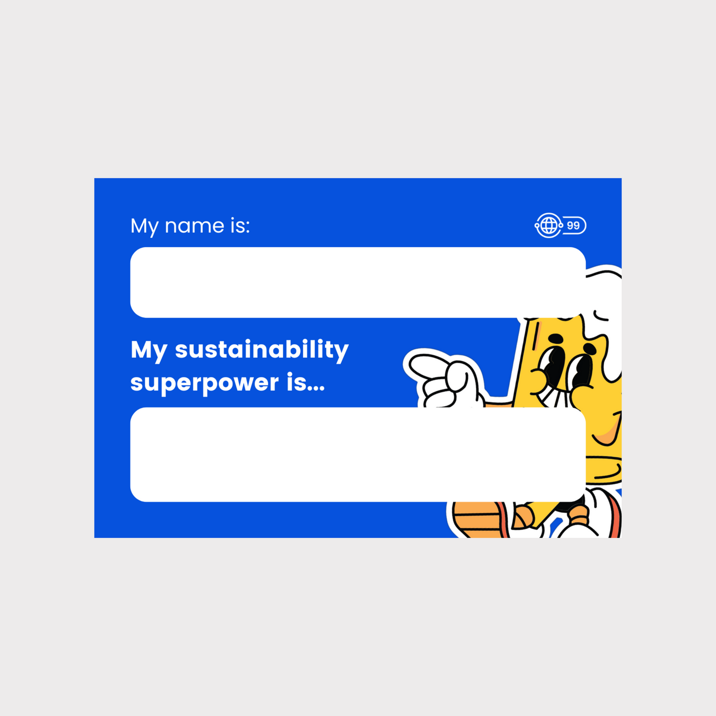 People Planet Pint Name Labels - 110x75mm (Pack of 32)
