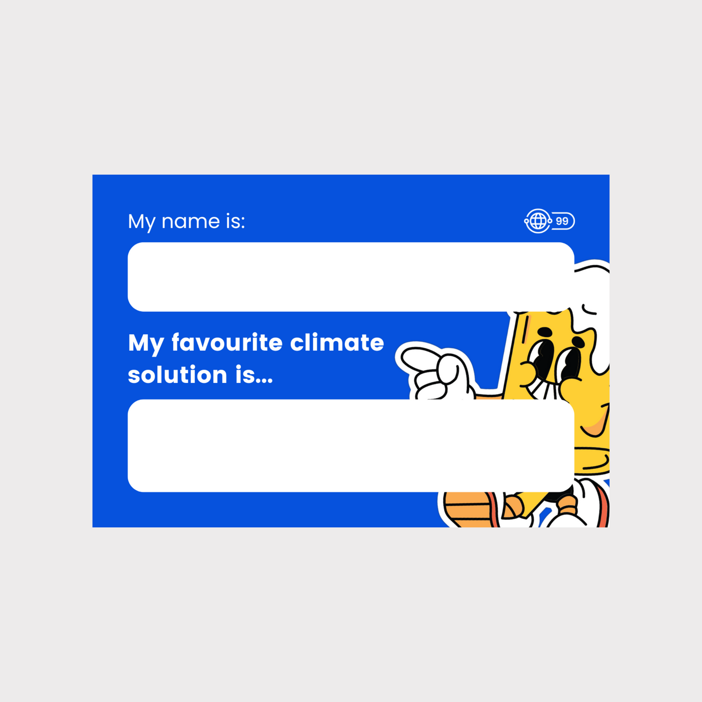 People Planet Pint Name Labels - 110x75mm (Pack of 32)