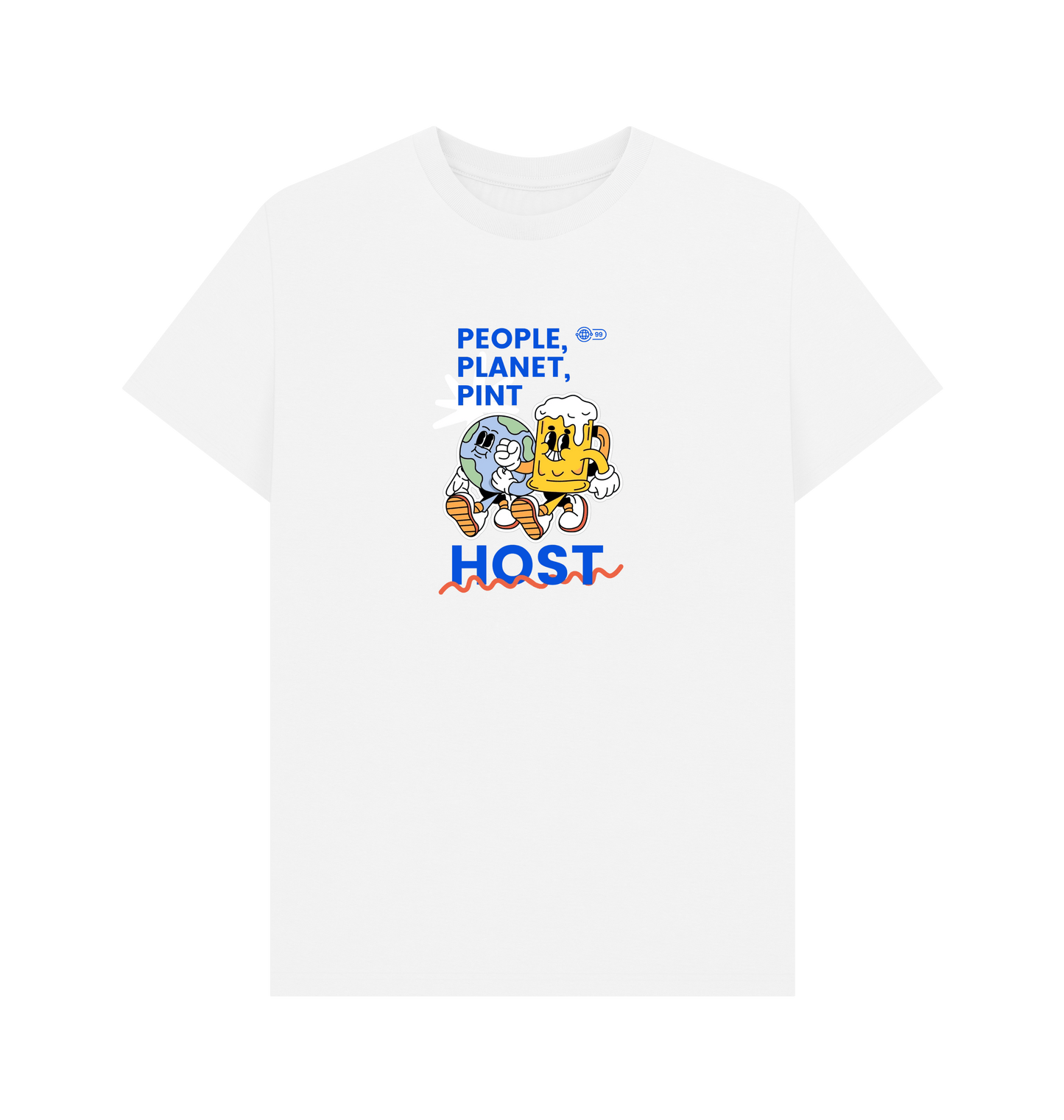 White Printed T-shirt Front