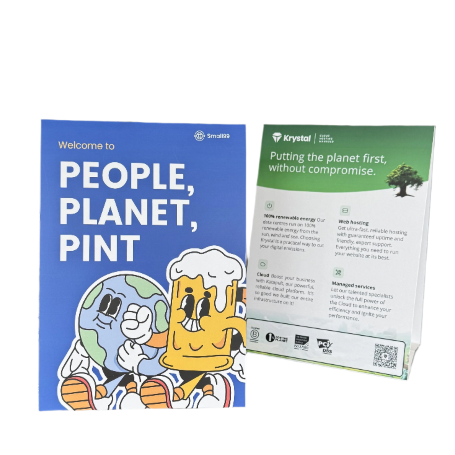 People Planet Pint x Krystal Table Tent - A5 (Pack of 1)