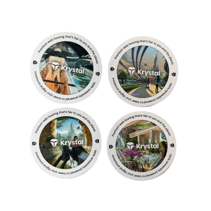 Krystal Beermats - Standard Round (Pack of 8)
