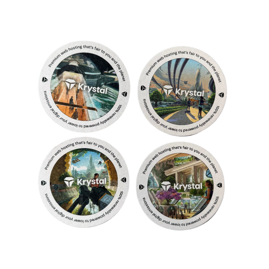 Krystal Beermats - Standard Round (Pack of 8)