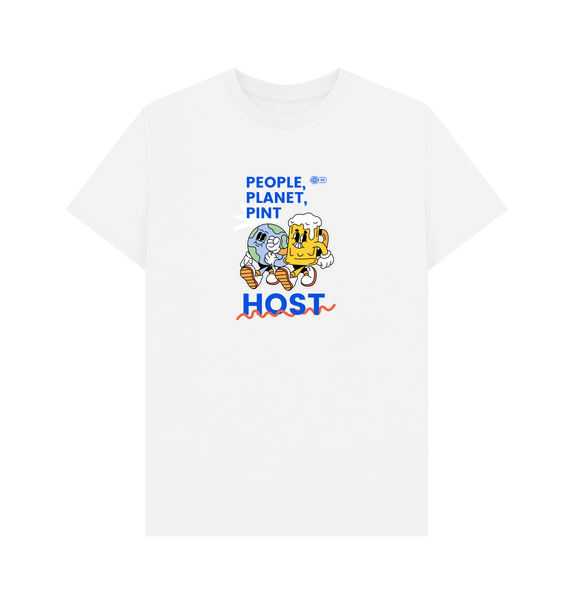 White Printed T-shirt Front